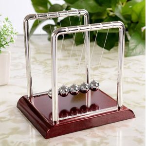 Klassieke Newton Cradle Balance Balls Metalen , Wetenschap Psychologie Puzzel Bureau Fun Gadget Met Plastic Basis