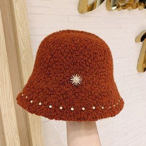 Faux Fur Winter Emmer Hoed Visser Hoed Vrouwelijke Herfst En Winter Bell Wastafel Outdoor Hoed Vintage Bekken Cap