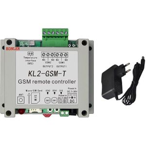 KONLEN GSM 2 Manier Relais Controller SMS Call Temperatuur Sensor Afstandsbediening Smart Home Automation SIM Schakelaar Garagedeur Opener