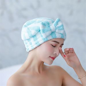 Microfiber Sneldrogend Hoed Haar Tulband Bad Spa Strik Wrap Handdoek Dikker Douche Hat Cap Head Wrap Hoed Badkamer Accessoires