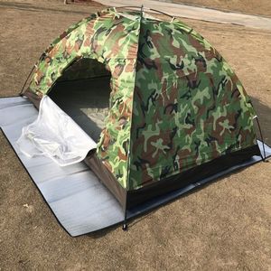 Ultra Licht 2 Persoon Waterdichte Camping Camouflage Tent Enkele Laag Met Ronde Deur Voor Outdoor Camping Toerisme Tent