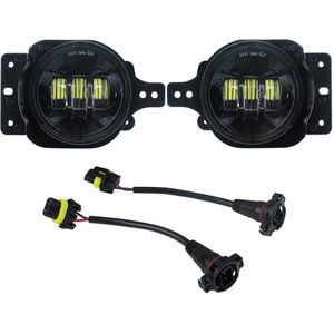 30W Led Mistlampen Met Drl Halo Turn Montagebeugel Voor Jeep Wrangler Jl