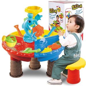 Zomer Baby Spelen Zand En Water Tafel Doos Baby Kids Kinderen Outdoor Strand Waterrad Speelgoed Familie Play Set Zand bureau