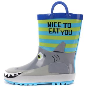 Kushyshoo Kinderen Rubber Laarzen Waterdichte Regen Laarzen Kids 3D Cartoon Shark Peuter Jongens Regenlaarzen Peuter Laarzen