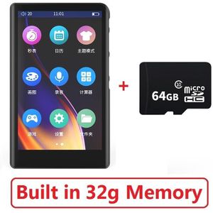 Ruizu H9 Metalen MP4 Speler Bluetooth 5.0 Ingebouwde Luidspreker 3.8Inch Full Touch Screen Ondersteuning Fm Radio, opname, Video,E-Book