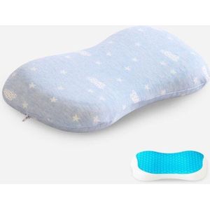 Mlily Memory Foam Kussen Baby Kinderen Cervicale Nek Ademend Katoen Roze Blauw Kussen Voor Slapen