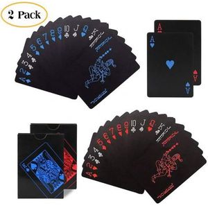 Waterdichte Pvc Plastic Speelkaarten Poker Klassieke Goocheltrucs Tool Pure Black Magic Box-Verpakt Speelkaarten Poker doos