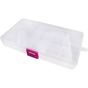 1Pc 15 Slots Milieuvriendelijke Plastic Vierkante Huishouden Opbergdoos Case Oorbel Sieraden Container Thuis Organisator Kleurrijke Doos