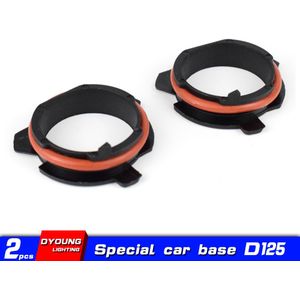 Dyoung 2 pcs D125 h7 auto accessoires adapter h7 led base voor BMW 5 series1997-2003 E39 E60 E61 F10 F11 f07 F85 G30 Mercedes-benz