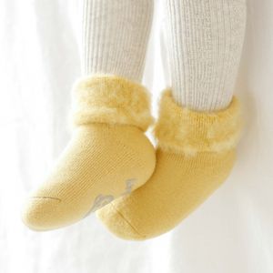 Antislip Dikke Baby Kids Sokken Winter Met bont Zachte Warme Sokken voor Kinderen Jongens Meisjes Thermische Vloer Baby sokken Katoen