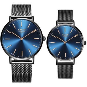 Paar Horloges Voor Liefhebbers Luik Top Luxe Quartz Klok Waterdicht Horloge Casual Dames Horloge Paar Liefde