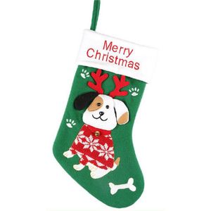 Kerst Kous Tassen Mode Cartoon Hond Kat Patroon Candy Bag Xmas Party Opslag Kous Voor Kinderen Jongens meisjes