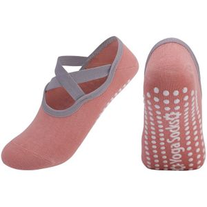 Women Bandage Pilates Socks Silicone Anti-Slip Quick-Dry Yoga Socks Ballet Dance Cotton Sport Fitness Sock for Gym Girls