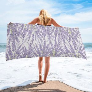Kleine Verse Paarse Lavendel Strandlaken Huishoudelijke Item Badkamer Accessoires Microfiber Badhanddoeken Strand Mat Yoga Mat