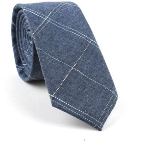 Mode Jeans Stropdassen Voor Mannen 6 Cm Skinny Denim Katoen Ties Casual Solid Stropdas Plaid Smalle Gravata Pakken tie