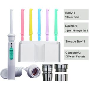 Kraan Monddouche Draagbare Tanden Cleaner Dental Water Flosser Druk Verstelbare Water Pick Jet Flossen Geen Lading Nodig