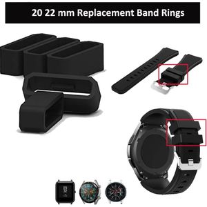 Rubber Vervanging Horlogeband Band Keeper Loop Beveiliging Houder Retainer Ring Voor Huawei Horloge Gt/Huami/Samsung Smart horloge