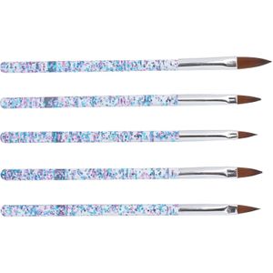Nail Art Brush Nail Schilderen Tekening Borstel Thuis Salon Draagbare Diy Nylon Hair Nail Art Brush Set Nail Art Tool