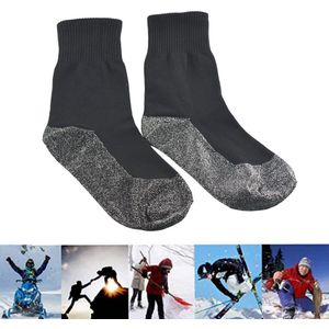 1 Paar 35 Graden Winter Thermische Verwarmde Sokken Gealuminiseerd Vezels Super Zachte Outdoor Bergbeklimmen Skiën Voet Warm Comfort Sokken