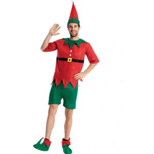 Eraspooky Eenvoudige Jaar Kleding Volwassen Kids Kerst Elf Cosplay Kerstman Helper Kostuum Carnaval Party Familie Fancy Dress