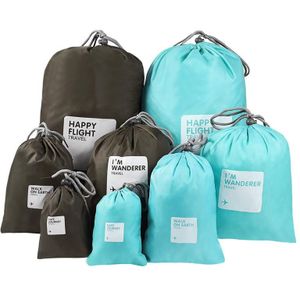 Vorcool 8 Stuks Waterdichte Nylon Tasje Reizen Koord Bag Make Kleding Opslag Verpakking Bag Voor Outdoor Reizen