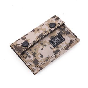 Heren Portemonnee Camouflage Patroon Gedrukt Portemonnee Katoenen Doek Draagbare Korte Portemonnee Voor Mannen