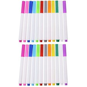 24Pcs Penseel Water Oplosbare Gekleurde Pen Stofvrij Bord Gum Vloeibare Krijt (Kleurrijke)