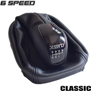 Versnellingspook Knop Stick Shifter Manual 5 6 Speed Voor Mercedes Benz C Klasse W203 S203 Leer Gaitor Boot Cover auto Styling