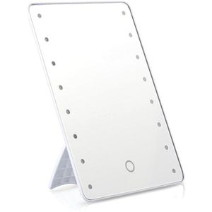 Sdojykz Make-Up Spiegel Met 16 Leds Cosmetische Spiegel Schakelaar Batterij Operated Stand Voor Tafelblad Badkamer Slaapkamer Reizen