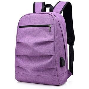 Mannen Usb Opladen Rugzakken Laptop Tassen Polyester Casual Preppy Stijl Schooltassen Reizen Grote Capaciteit Rugzak