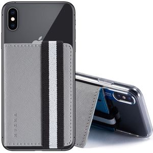 Flip Sticker Mobiele Telefoon Kaarten Houder Case Leer Lijm Wallet Pouch Flexibele Stand Back Sticker Credit Id-kaarten Buddy Sets