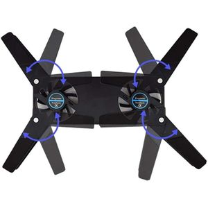 Computer Cooling Pad, Draagbare Notebook Radiator Opvouwbare Dual Fan Cooling Pad Computer Notebook Computer Koeling