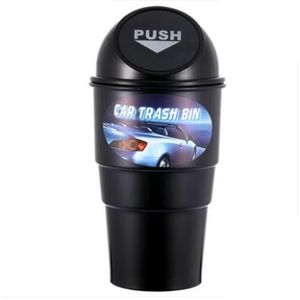 Auto Vuilnisbak Auto Trash Bin Dust Case Staande Rolling Cover Type Blauw/Geel/Rood/Grijs/Zwart