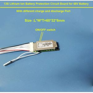 54.6 v of 48 v kleine formaat PCB en BMS voor elektrische kit lithium batterij met 20A constante ontlaadstroom voor e-bike batterij