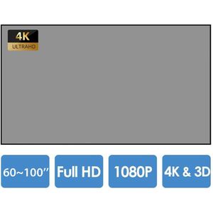 60/72/84/100 Inch Projector Scherm Hd 4:3 Opvouwbare Anti-Licht Video Projectiescherm Muur Gemonteerd Voor home Theater Film