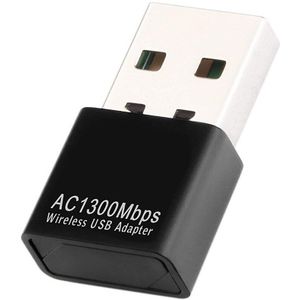 Usb Wifi Adapter Voor Pc, AC1300Mbps Draadloze Netwerk Adapter, 802.11Ac Met Dual Band 2.4Ghz/400Mbps 5.8Ghz/867Mbps