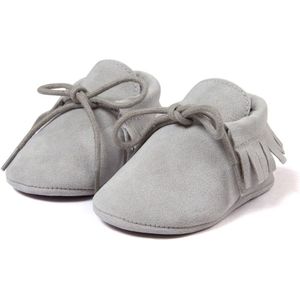 Grijs nubuck baby jongens sneakers schoenen baby mocassins moccs superster schoenen baby pasgeboren infantil bebe schoenen 0 ~ 18 maand CX51C