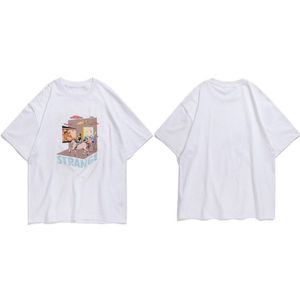 Gonthwid Hip Hop Streetwear T-shirts Harajuku Creavie Paard Flamingo Print Tees Shirts Mens Casual Losse Korte Mouwen Tops