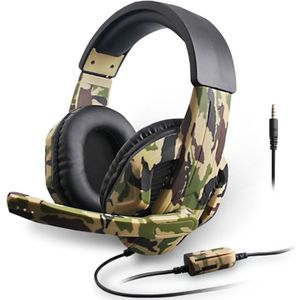 3.5 Mm Camouflage Gaming Headset Professionele Gamer Stereo Head-Mounted Hoofdtelefoon Computer Oortelefoon Voor PS4 PS3 Xbox Schakelaar