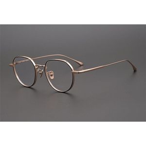 Schever - GMS846 - Ronde Brilmontuur - Puur Titanium - Unisex - Optische Brillen