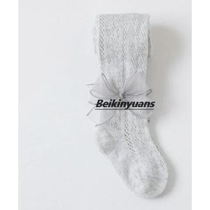 Zomer Dunne Katoenen Wisp Lege Mesh Boog Kinderen Panty Kinderen Muggen Sokken Baby Sok