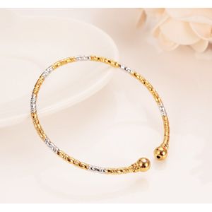 1 4 8 Selecteer Mode Dubai Bangle Sieraden 18 K Solid Geel Wit G/F Gouden Armband Vrouwen afrika Arabische Artikelen