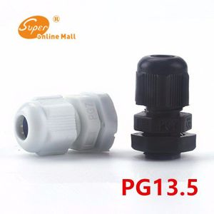 10 stks/partij Wit/Zwart PG13.5 Nylon wartel Bedrading Accessoires LED connector waterdichte