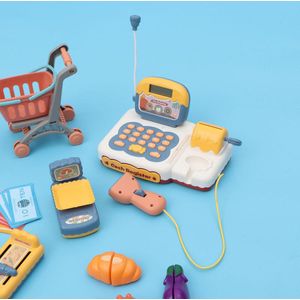 1 Set Van Kassa Kassa Playset Simulatie Kassa Baby Accessoires Baby Snijden Voor Kamer Home School
