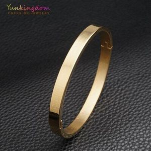 Yunkingdom rvs armbanden en armbanden voor vrouwen titanium staal bangles drie kleuren goud dames bangles