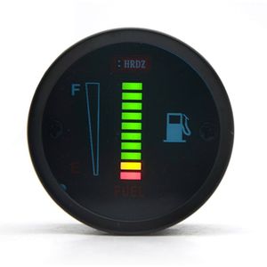 2 &quot;52Mm Auto Motor Brandstof Gauge Led Brandstof Niveau Moto Meter Gauge Brandstof Niveau Sensor 12V /24V Aluminium Auto Styling