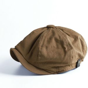 Mannen Mode Effen Kleur Caps Casual Herfst Unisex Platte Hoed Pet Vrouwen Mannen Retro Cap Eenvoudige Voor Vrienden