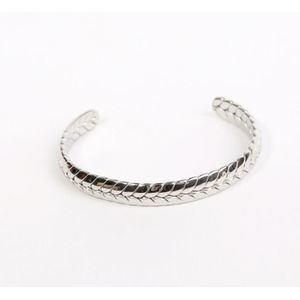 Stijlvolle Tarwe Oor Vorm Bangle Mannen Vrouwen Manchet Armband Retro Viking Rvs Casual Oude Sieraden Pulseira