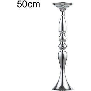 Metalen Kaars Houder Stand Gouden Kandelaars Bloemen Vaas Kandelaar Bruiloft Thuis Tafel Decor 50 Cm