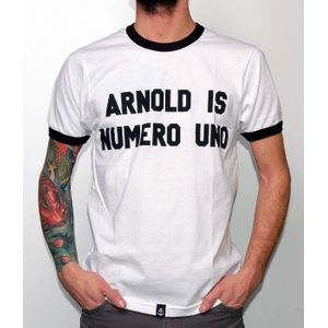 Arnold Is Numero Uno T-shirt Mannen Casual Wit Met Zwarte Rand Tees Mode Kleding Tshirt Zomer Stijl Outfits